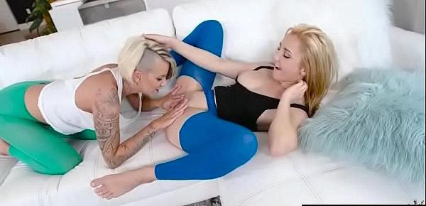  (Jade Amber & Pressley Carter) Horny Lesbian Girls Love Sex On Camera vid-12